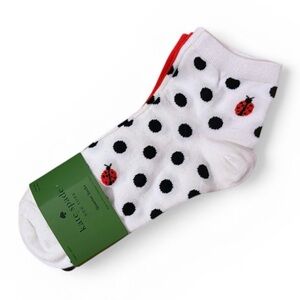kate spade Quarter Socks - Set of 3 Ladybug Theme (NWT)